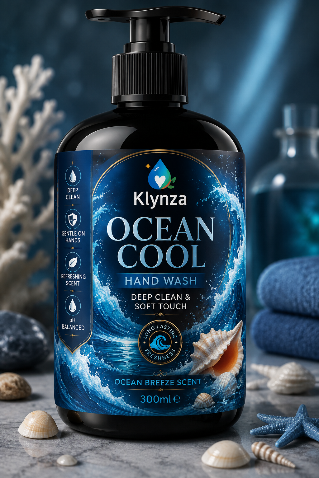 Klynza Hand Wash – Ocean Cool (300ml)
