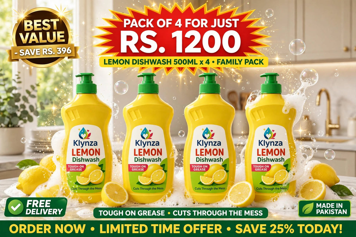 Klynza Lemon Dishwash Liquid - Tough Grease Cleaner