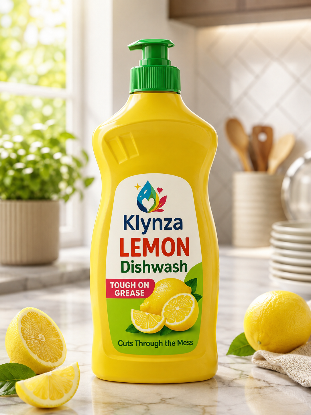 Klynza Lemon Dishwash Liquid - Tough Grease Cleaner