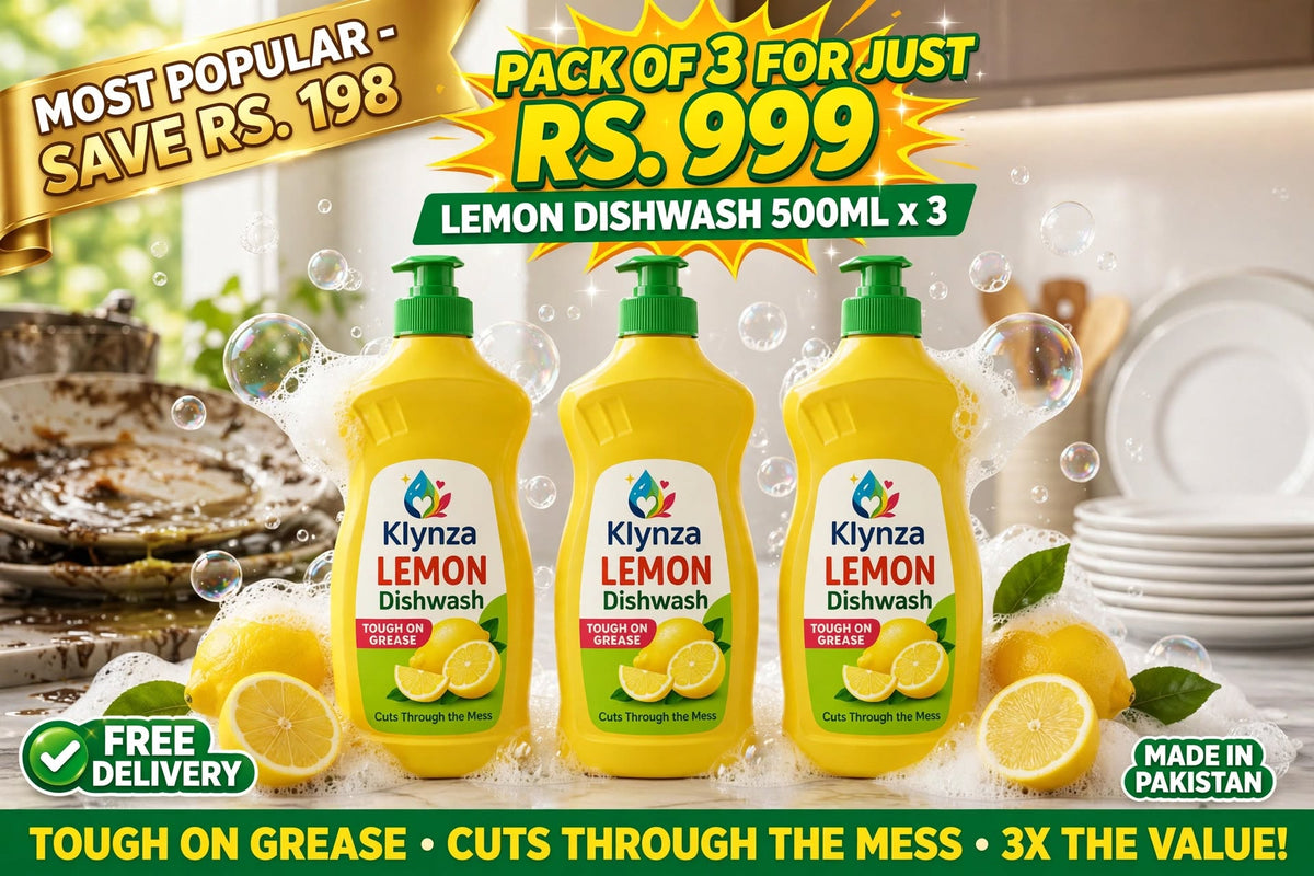 Klynza Lemon Dishwash Liquid - Tough Grease Cleaner