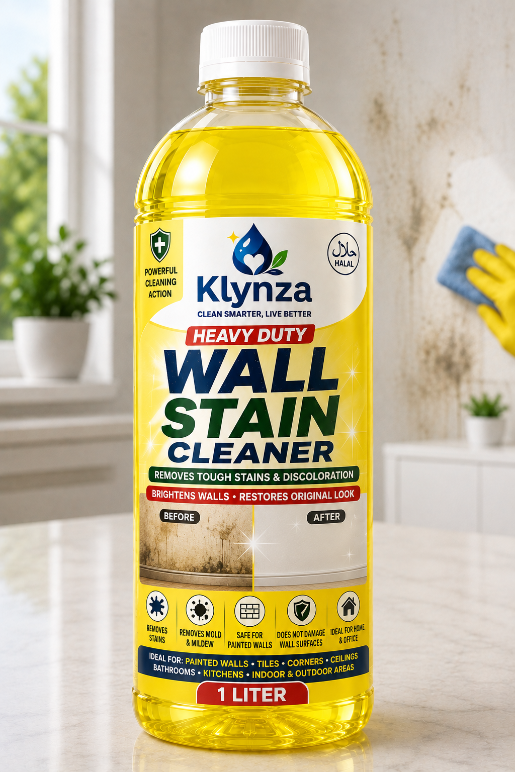 Klynza Wall Stain Cleaner 500ml – Stain & Scuff Remover for Walls
