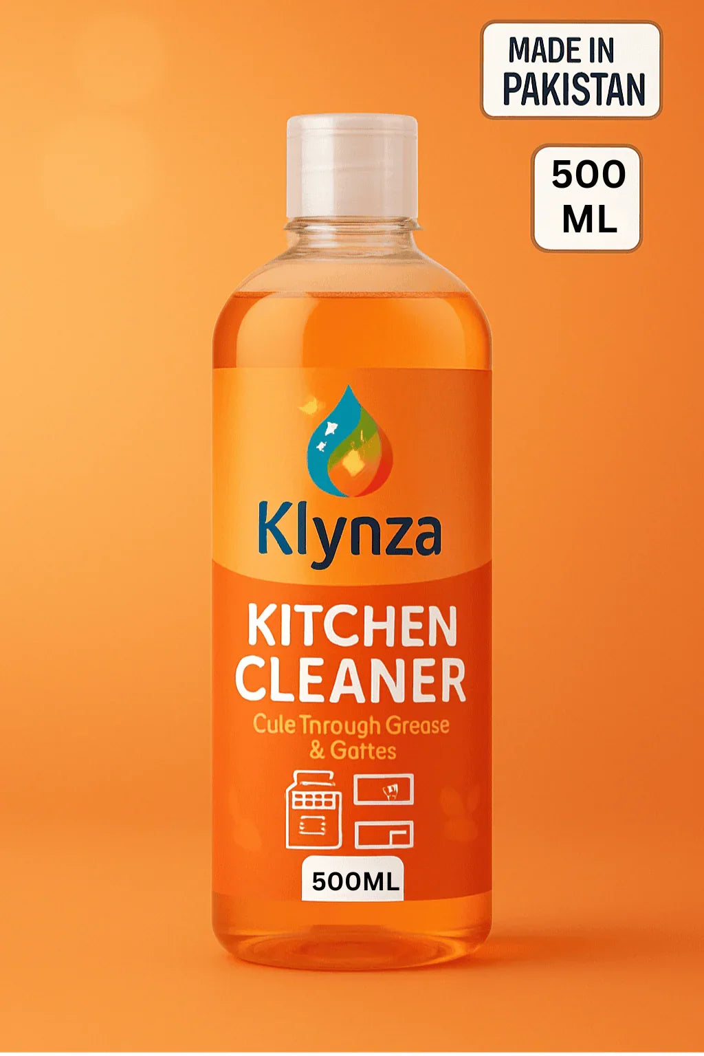 Klynza Kitchen Cleaner – Heavy-Duty Grease & Stain Remover (500 ml)