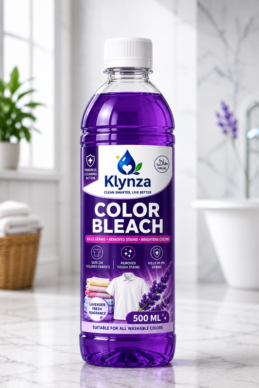 Klynza Color Bleach 500ml – Safe Stain Remover for Colored Fabrics